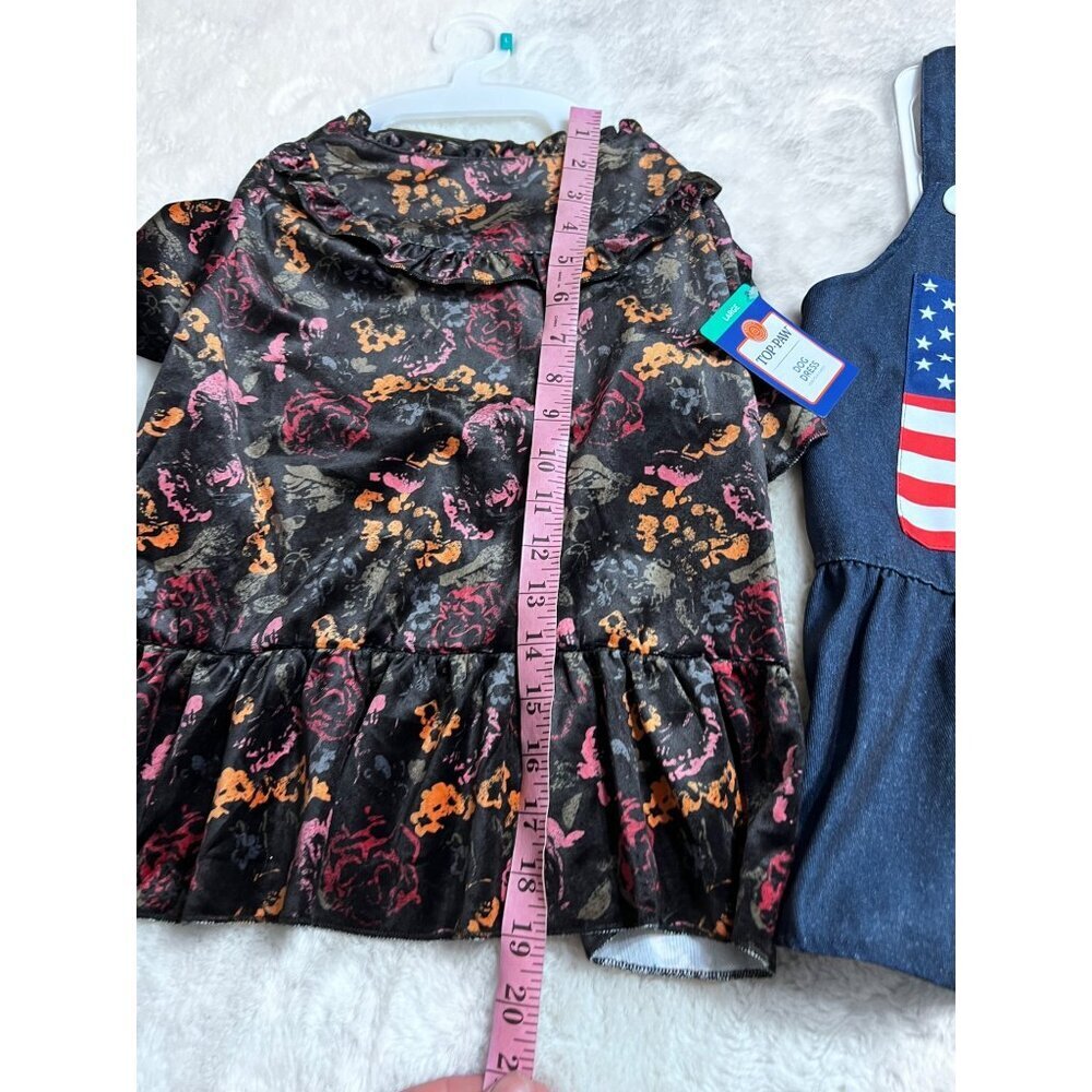 Top Paw red white blue dress & Cutie dog dress dog size large - Picture 8 of 9